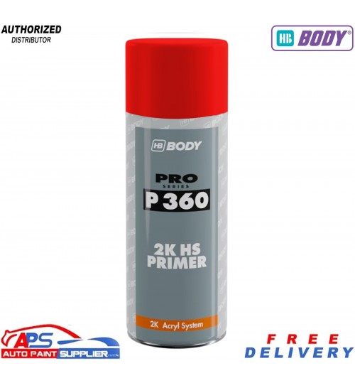HB Body P360 High Build Primer Aerosol Red - 400ml